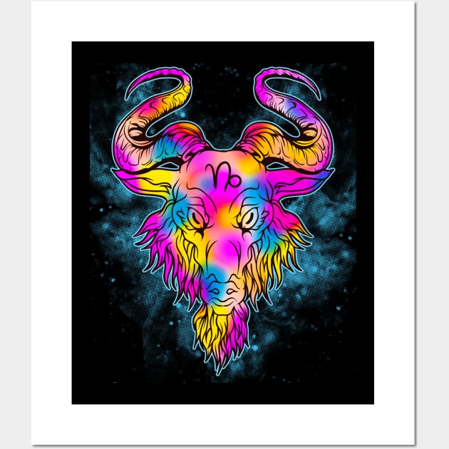 Zodiac Sign Capricorn Astrology Symbol Wall Art by E